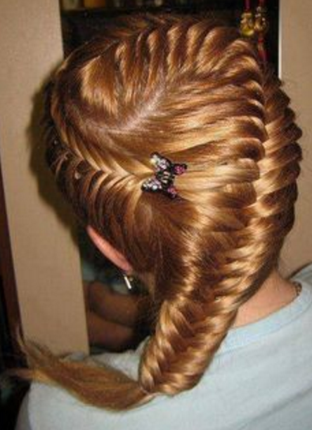 fishtail braided hairstyle