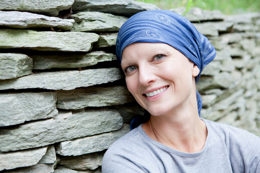 Smiling Woman with Cancer